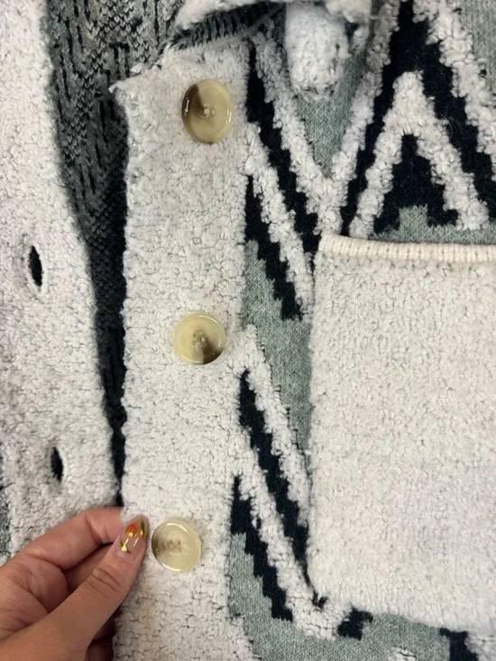 Daily Practice by Anthropologie Zig-Zag Sherpa Jacket Small - Picture 6 of 10